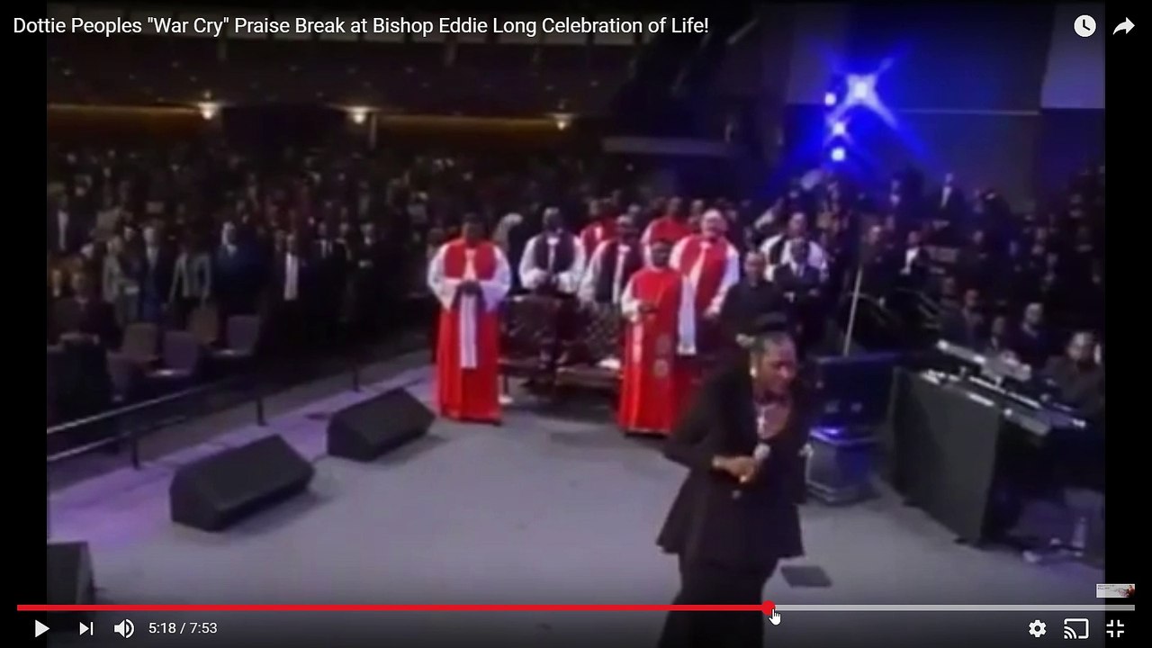 Dottie Peoples "War Cry" Praise Break at Bishop Eddie Long Celebration of Life!