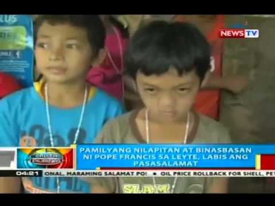 BP 0BP: Isang pamilya sa Leyte, idinaan sa pamimigay ng pagkain ang pasasalamat kay Pope Francis