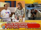 UB: Close encounter with Pope Francis