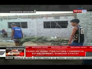 QRT: Pader ng isang itinatayong commercial establishment, gumuho; 6 patay