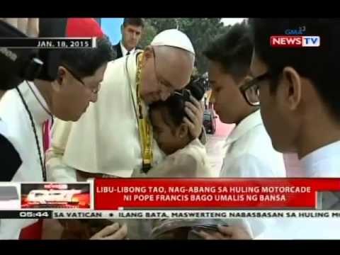 QRT: Libu-libong tao, nag-abang sa huling motorcade ni Pope Francis bago umalis ng bansa