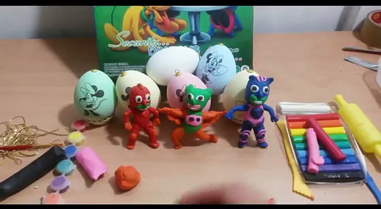 PJ Masks Play Doh Disney PJ masks. Toys 2016 Surprise Eggs Disney Junior Mickey Mouse Clubhouse