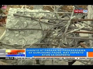 NTG: Eksperto: Disenyo at paraan ng pagkakagawa sa gumuhong pader sa Bulacan, may depekto
