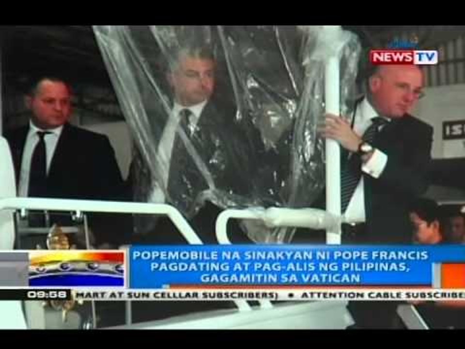NTG: Popemobile na sinakyan ni Pope Francis pagdating at pag-alis ng PHL, gagamitin sa Vatican