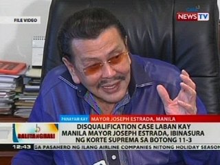 Erap, masayang-masaya at nagpasalamat sa pagbasura sa disqualification case laban sa kanya