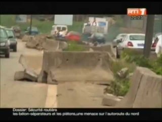 Sécurité routière: les bétons séparateurs et les piétons, une menace sur l'autoroute du Nord