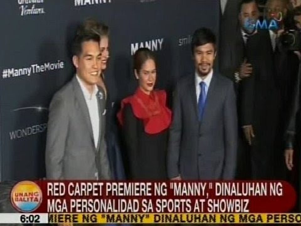 UB: Red carpet premiere ng 'Manny,' dinaluhan ng mga personalidad sa sports at showbiz