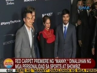 UB: Red carpet premiere ng 'Manny,' dinaluhan ng mga personalidad sa sports at showbiz