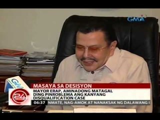 24 Oras: Mayor Erap, aminadong matagal ding pinroblema ang kanyang disqualification case