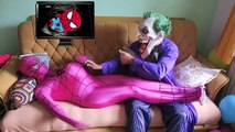 PREGNANT PINK SPIDERGIRL vs PREGNANT FROZEN ELSA vs DOCTOR! w/ Spiderman vs Joker! Superhero Fun IRL