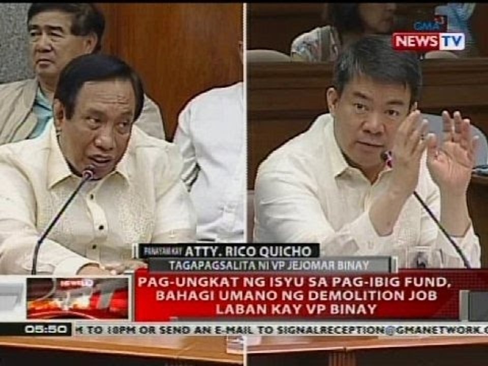 Pag-ungkat ng isyu sa Pag-ibig fund, bahagi umano ng demolition job laban kay VP Binay
