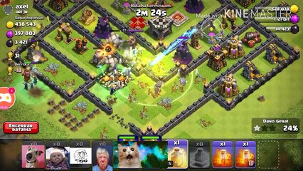 Atacando com a velha técnica do Gowiwi - Clash of Clans - Nepix2