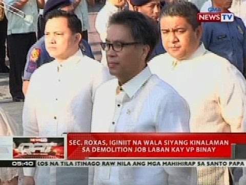 Sec. Roxas, iginiit na wala siyang kinalaman sa demolition job laban kay VP Binay