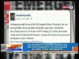 NTG: HK domestic helper, nabigyan ng photography scholarship sa New York University