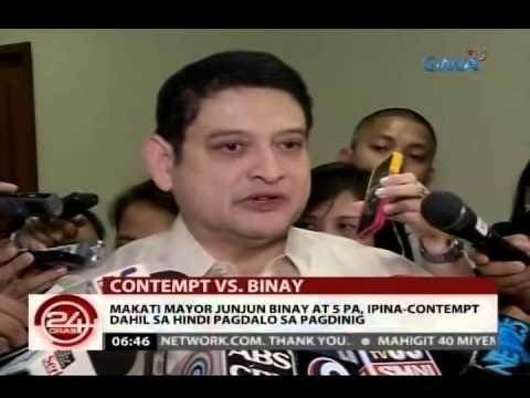 24 Oras: Makati Mayor Junjun Binay at 5 pa, ipina-contempt dahil sa hindi pagdalo sa pagdinig