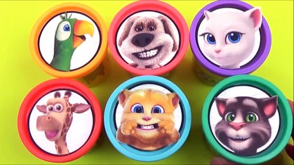 Download Video: Talking Tom & Friends Play doh Clay Surprise Toys! Learn Colors, Count, Talking Cat, Kids Fun Video