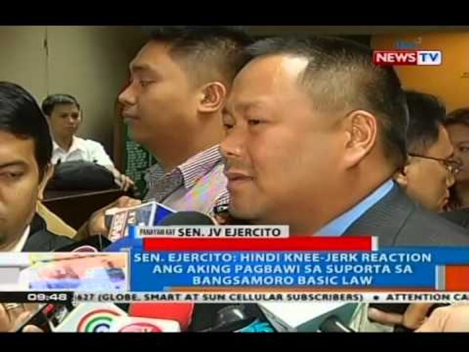 NTG: Panayam kay Sen. JV Ejercito kaugnay sa kanyang pagkalas ng suporta sa BBL