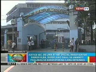 BP: DOJ Sec. de Lima at NBI special investigator Ramon Alba, inireklamo