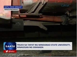 Saksi: Truck sa tapat ng Mindanao State University, hinagisan ng granada