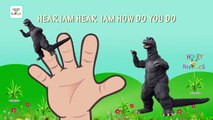 Godzilla Dinosaur Finger Family Nursery Rhyme Cartoon Finger Family Songs for Childrens Babies