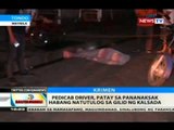 BT: Pedicab driver, patay sa pananaksak habang natutulog sa gilid ng kalsada