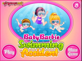 Baby Barbie Swimming Accident - Cartoon Video Game For Kids