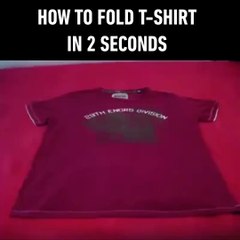 HOW TO FOLD T-SHIRT IN 2 SECONDS