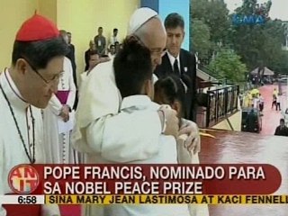 UB: Pope Francis, nominado para sa Nobel Peace Prize