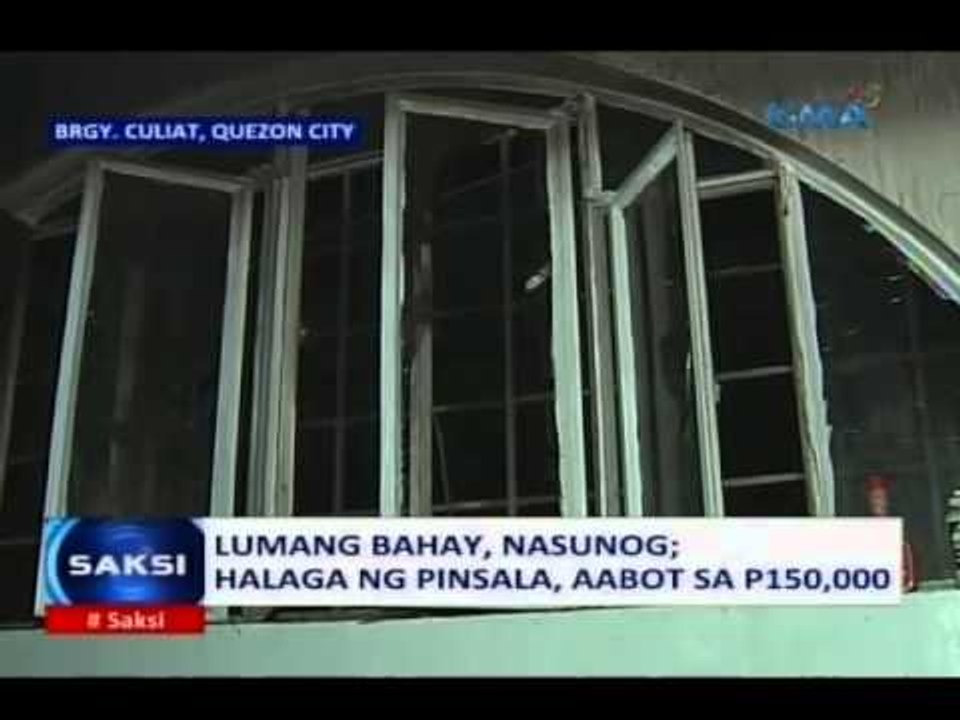 Saksi: Lumang bahay sa Quezon City, nasunog; aabot sa P150,000 ang halaga ng pinsala