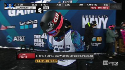 X-Games - Snowboard Superpipe - Elena Hight remporte (enfin) l'or