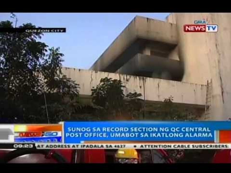 NTG: Sunog sa record section ng QC Central Post Office, umabot sa ikatlong alarma