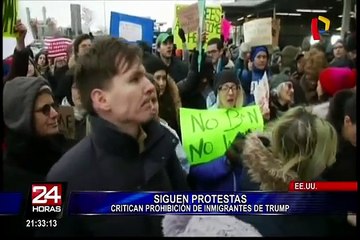 EEUU: protestan en aeropuerto de Nueva York contra política migratoria de Trump
