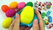 Learn Colors with Surprise Eggs | Play Doh Disney Pixar Mickey Mouse Kinder McQueen PAW Patrol Toys