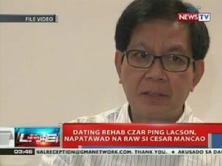 NTVL: Ping Lacson, napatawad na raw si Cesar Mancao