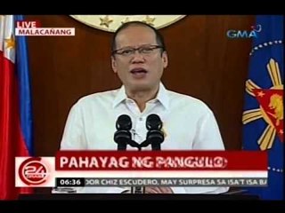 24Oras: President Aquino addresses the nation