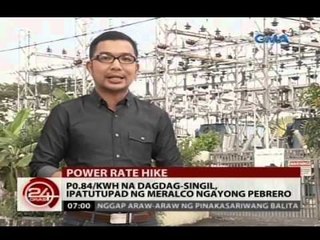 24 Oras: P0.84/kWh na dagdag-singil, ipatutupad ng Meralco ngayong Pebrero