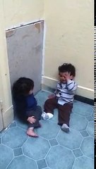 Twin babys fighting video must watch