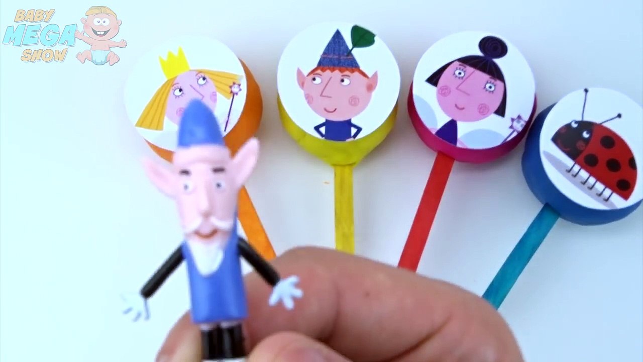 Play Doh Lollipop Smiley Face Learn Colours Surprise Toys Collection Ben and Holly Little Kingdom