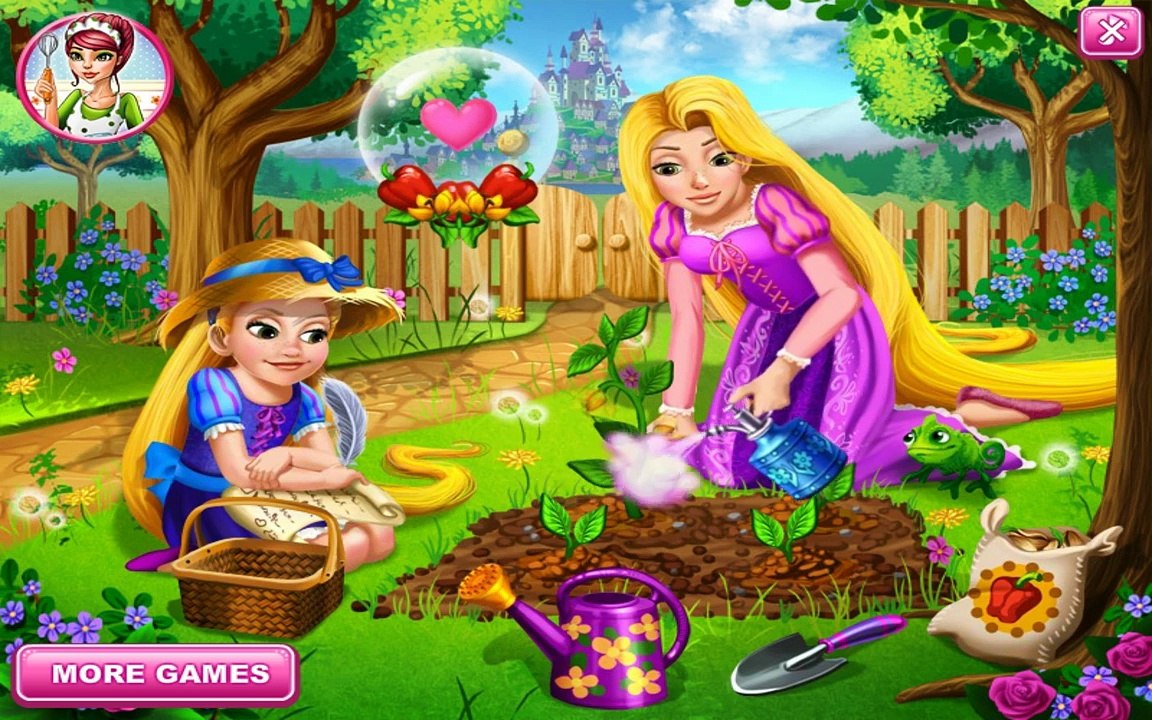 Рапунцель Мамочка Садоводство Disney Принцесса Рапунцель игра для детей