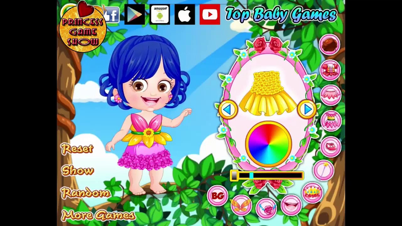 Baby Hazel Flower Princess Dressup - Game Show - Game Play - 2016 - HD