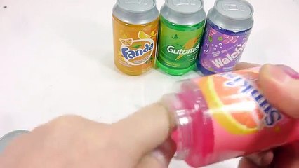 1000 Degree Knife VS Slime Drink Can Learn Colors Slime Kinetic Sand Icecream