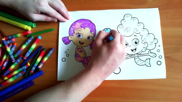 Bubble Guppies New Coloring Pages for Kids Colors Coloring colored markers felt pens pencils