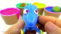 Ice Cream Clay Slime Surprise Eggs Disney Frozen Finding Dory Disney Princess Star Wars Toys Olaf