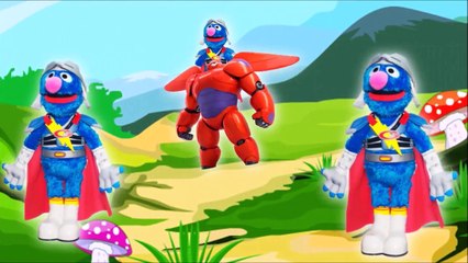 Cookie Monster Egg Surprise Toys Robin Batman Big Hero 6 Disney Toys Spongebob