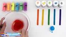 Learn Colors DIY How to Make Rainbow Glitter Slime * Fun for Kids * RainbowLearning