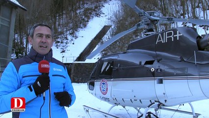 Opération héliportée de réparation de ligne EDF en montagne