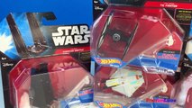 Hot Wheels Star Wars Die Cast Ships - Tie Fighter Kylo Rens Command Shuttle Republic kids toy video