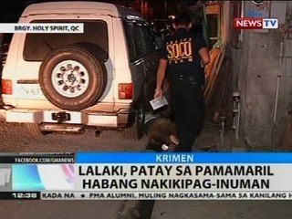BT: Lalaki, patay sa pamamaril habang nakikipag-inuman