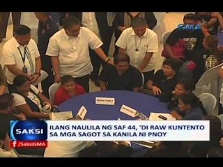Saksi: Ilang naulila ng SAF 44, 'di raw kuntento sa mga sagot sa kanila ni PNoy