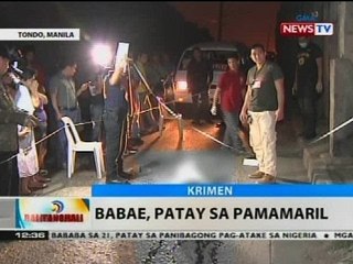 BT: Babae, patay sa pamamaril